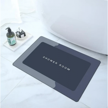 Килимок у ванну кімнату GTM Absorb Memos 40 х 60 см Dark-Blue (4061TP)