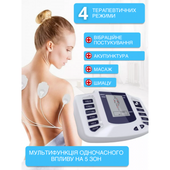 Акупунктурний масаж для всього тіла та ног Echo Massager JR-309 Міостимулятор з тапочками для масажу електромасажер (I45185M)