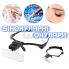 Лупа окуляри бінокулярні з підсвічуванням Magnifier 9892 GTM B з Led підсвічуванням Комплект лінз 5 шт 