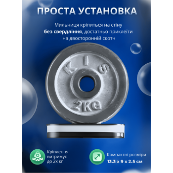 Мильниця з піддоном для води для мила та губок настінна самоклеюча SD GTM на липучці зі зливом для ванної та кухні 