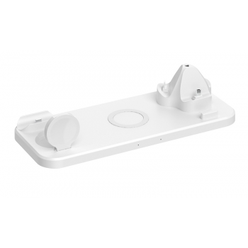 Бездротова зарядна док-станція 6в1 D6 Wireless Charger GTM універсвльна для iPhone, Android, Apple Watch, ApplePods, AirPods, Samsung і всіх телефонів, навушників, смарт-годинників з функцією бездротової зарядки Qi