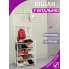 Вішалка стійка для одягу та взуття металева GTM Clothes Rack Підлогова Стальна З Полками І Гачками White