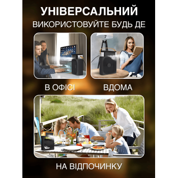 Портативний кондіціонер настільний вентилятор 600 мл 21 х 26 х 9 см зволожувач повітря Arctic GTM 3в1 від Usb переносний охолоджувач очищувач повітря з LED підсвічуванням