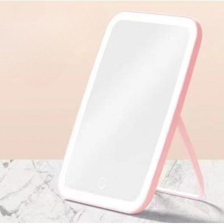 Настільне дзеркало з LED підсвічуванням GTM Judy Pink (1733IM)